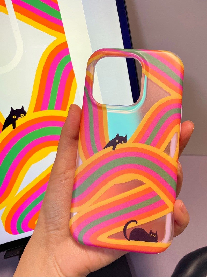 Rainbow Cat Printed Phone Case