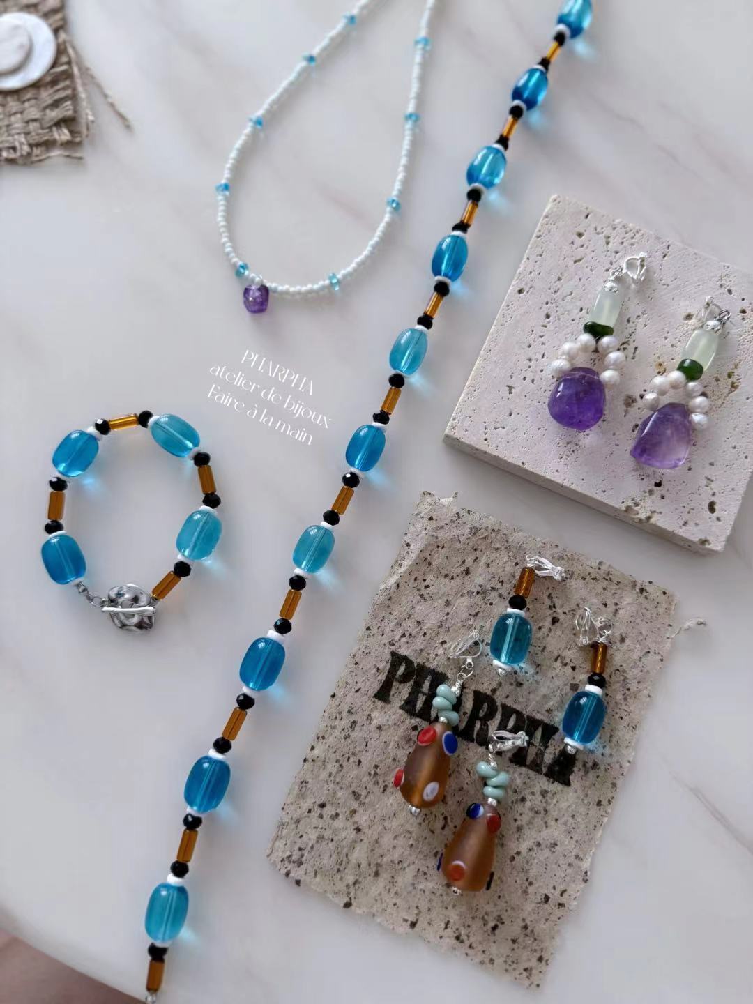Seaside Rock Beaded Necklace