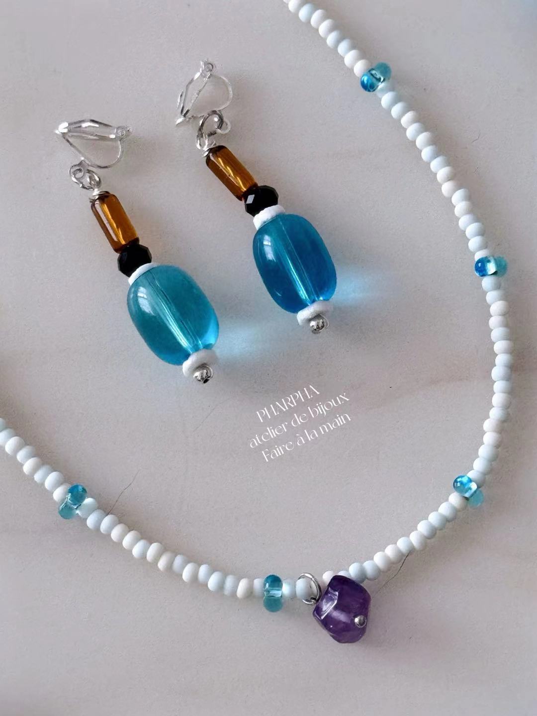 Seaside Rock Beaded Necklace
