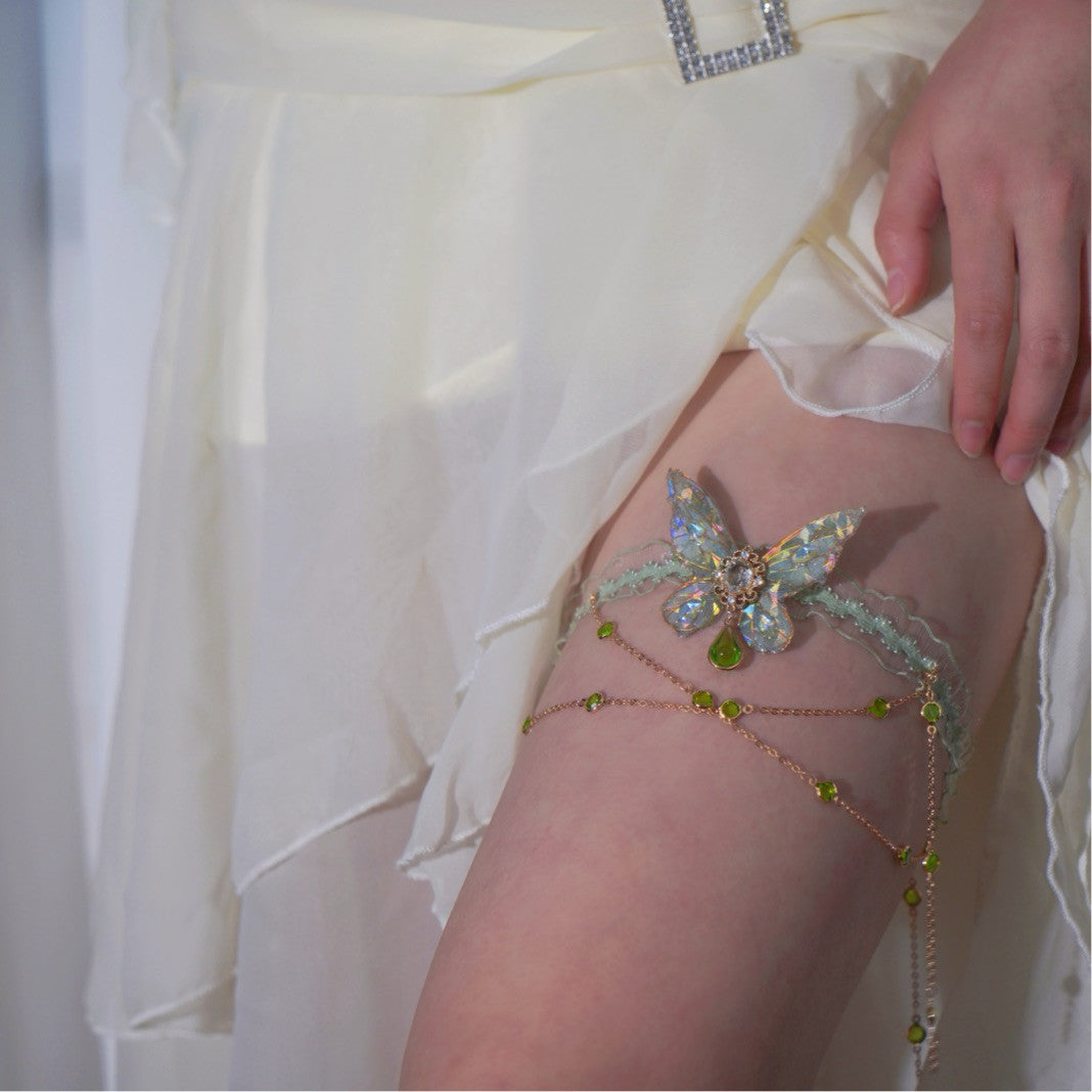 Spring Butterfly Thigh Chain Armcuff