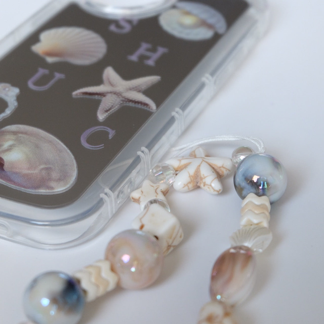 Starfish Shell Printed Mirror Phone Case