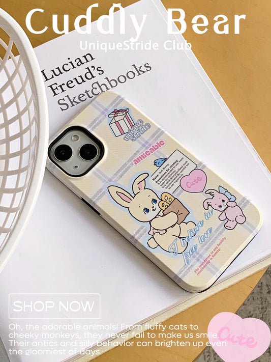 Sweet Bunny Printed Double Layer Phone Case
