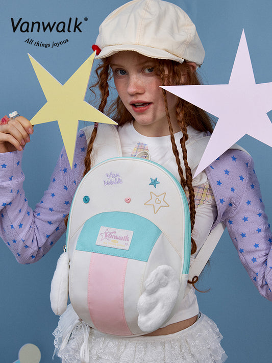 Vanwalk Lucky Star Series Baseball Cap Shaped Backpack