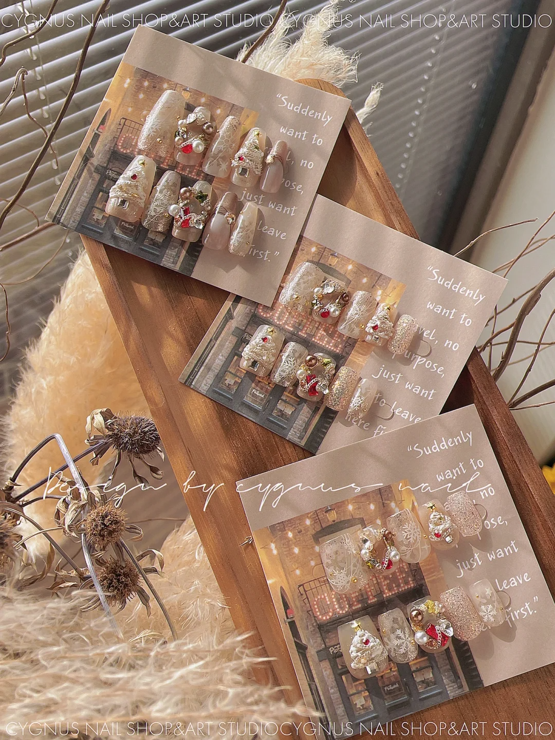 White Xmas Luxury Press On Nails Set