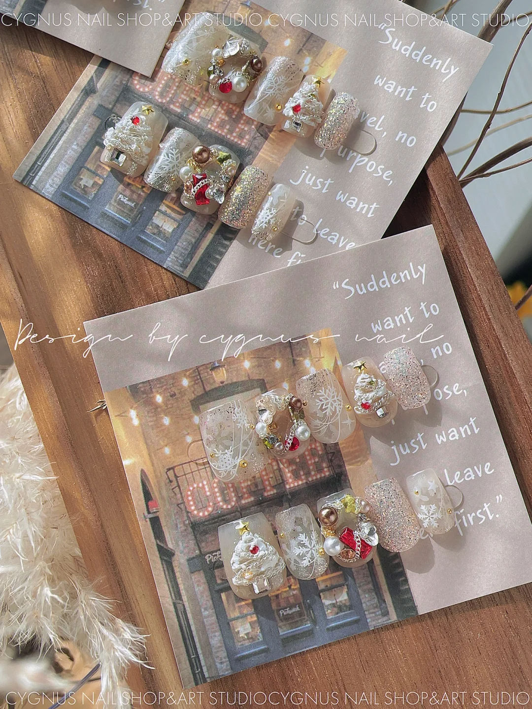 White Xmas Luxury Press On Nails Set