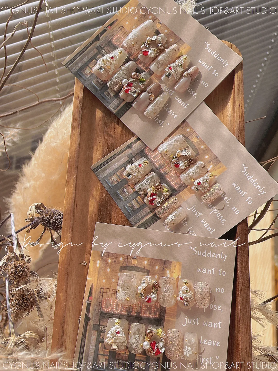 White Xmas Luxury Press On Nails Set