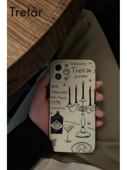 Sketching Candlelight Dinner Phone Case
