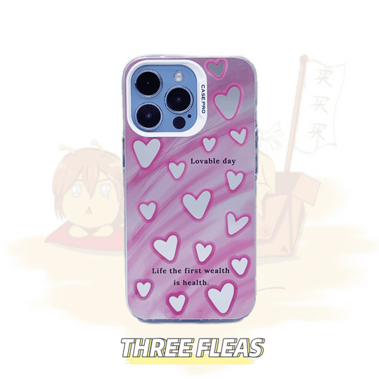 Matte Heart Butterfly Pear Phone Case
