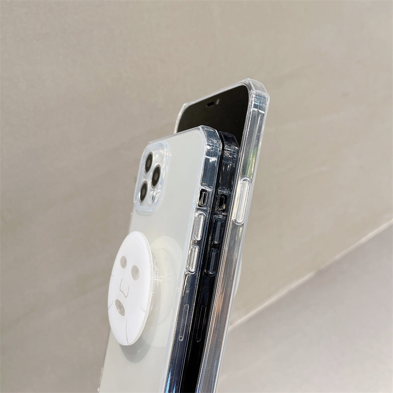 「iPhone」Simple Lucency Soft Cover With Mask Holderphone accessories - Three Fleas