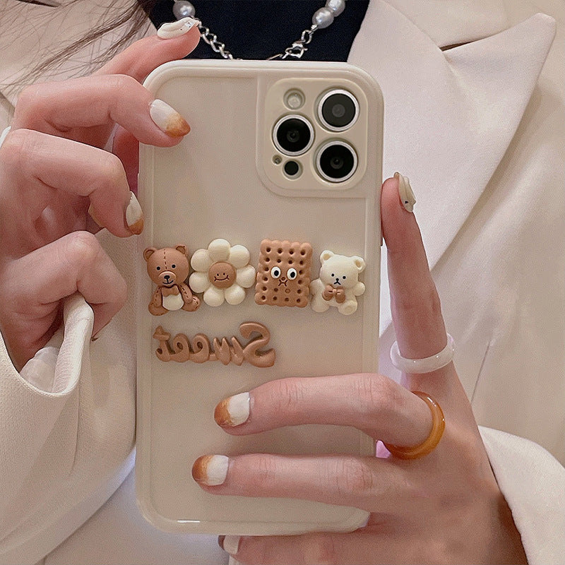 「iPhone」Stereoscopic Biscuits Bearphone accessories - Three Fleas