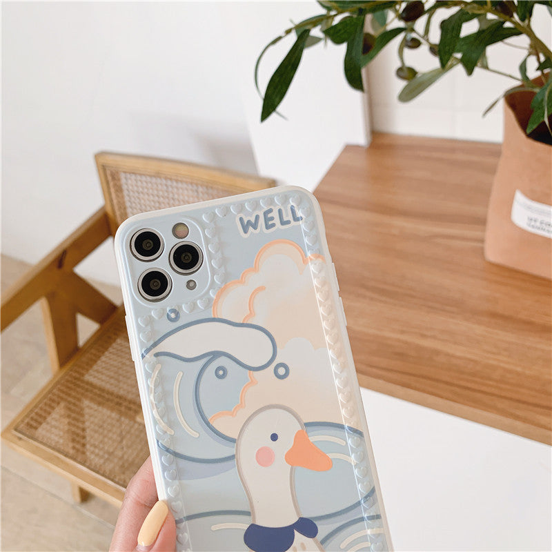 「iPhone」Cute Duck Soft Coverphone accessories - Three Fleas