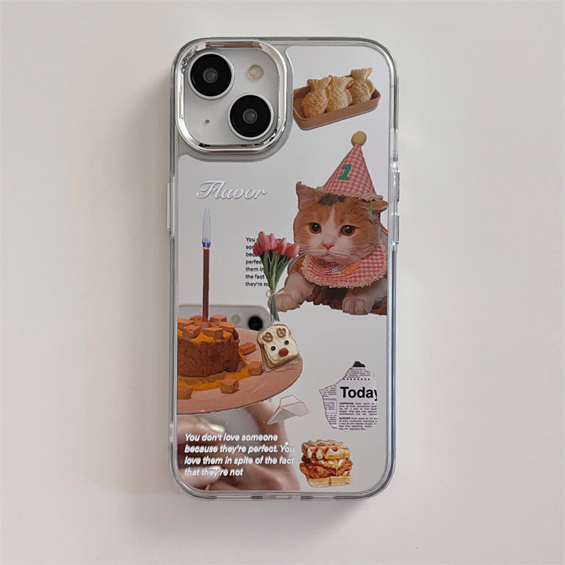 [ Meme Case ] Birthday Cat | phone accessories | Three Fleas