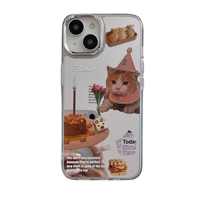 [ Meme Case ] Birthday Cat | phone accessories | Three Fleas