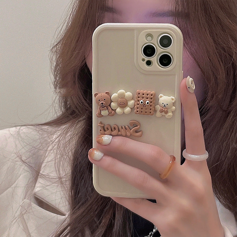 「iPhone」Stereoscopic Biscuits Bearphone accessories - Three Fleas