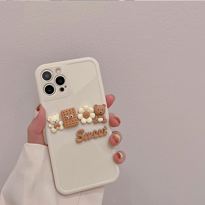 「iPhone」Stereoscopic Biscuits Bearphone accessories - Three Fleas