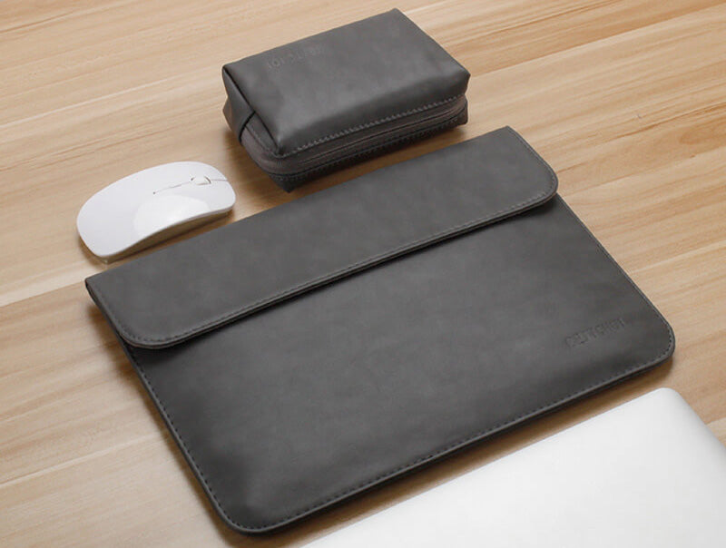 Laptop PU Leather Sleeve Bag - Three Fleas