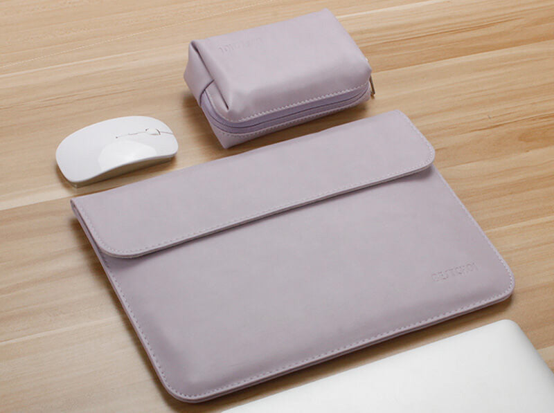 Laptop PU Leather Sleeve Bag - Three Fleas