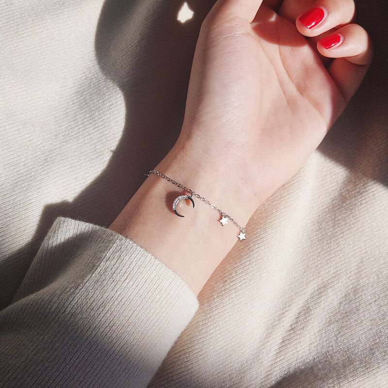 「Bracelet」Moon & Stars BraceletBracelet - Three Fleas
