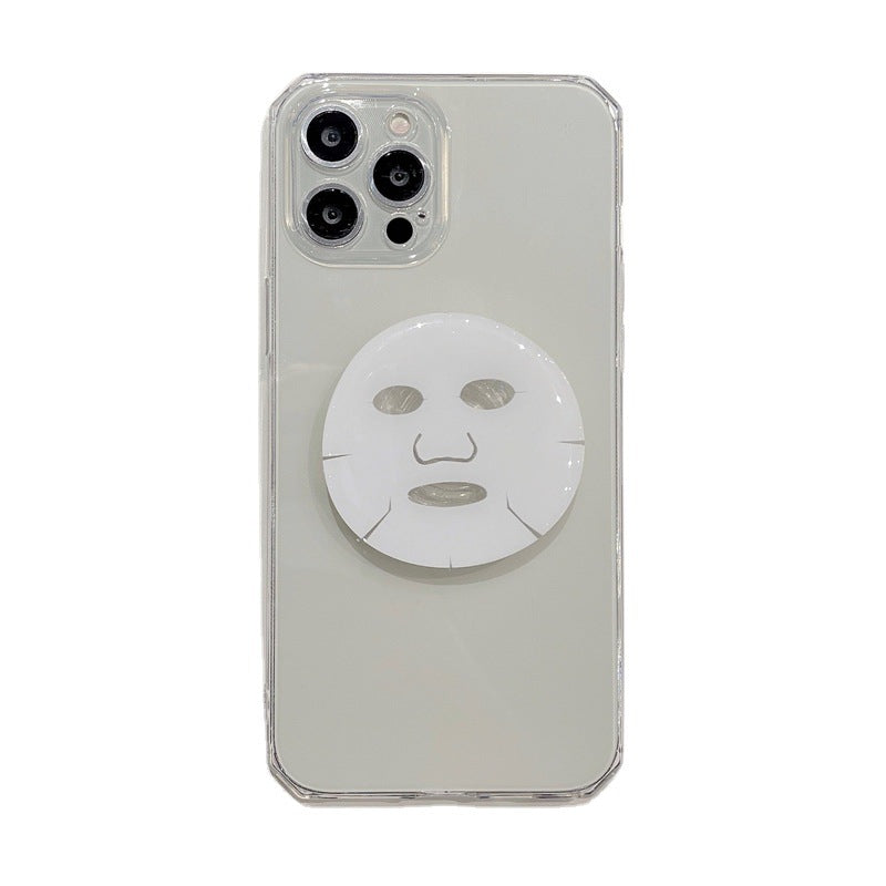 「iPhone」Simple Lucency Soft Cover With Mask Holderphone accessories - Three Fleas