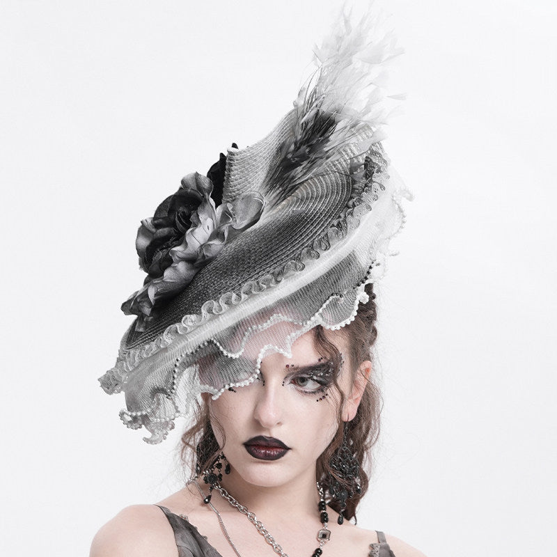 Feather Flower Fascinator Headband - DF10GG