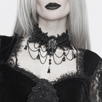 Spiderweb Gothic Choker - DF09CC