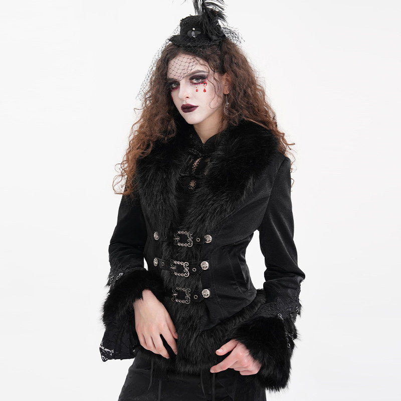 Leather-Look Cropped Jacket - DF05DJ