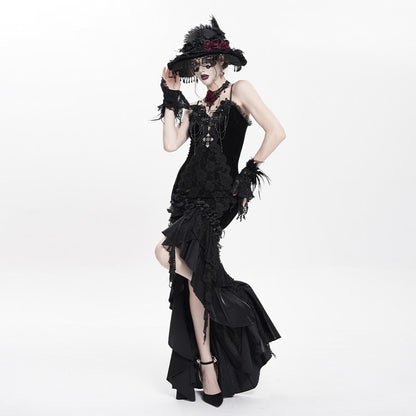 Beaded Train Mermaid Dress - DF06IX