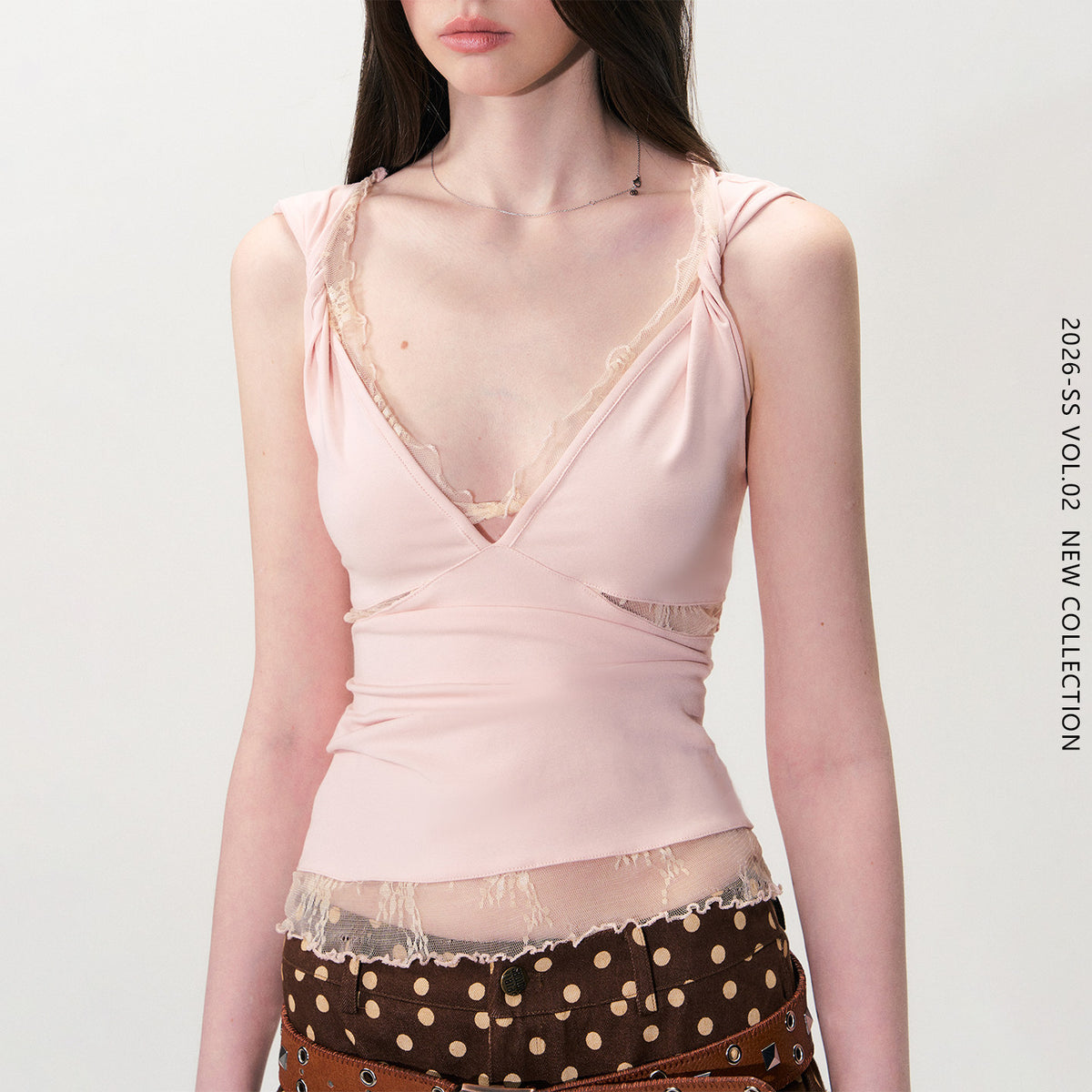 Lace Trim Layered Top