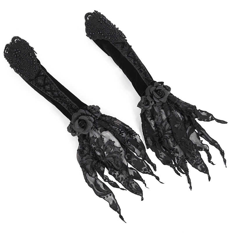 Embroidered Long Gloves - DF18GR