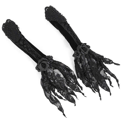 Embroidered Long Gloves - DF18GR