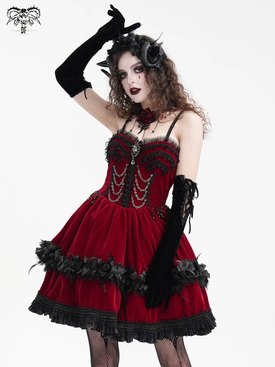 Strappy Lolita Mini Dress - DF15HM