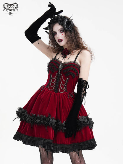 Strappy Lolita Mini Dress - DF15HM