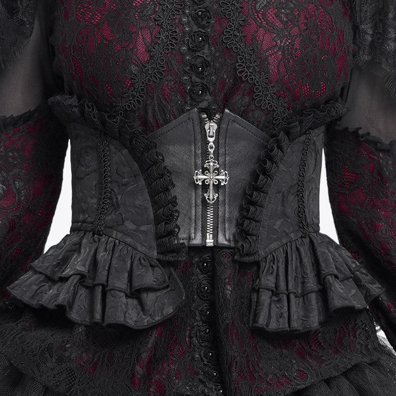 Rose Jacquard Corset Belt - DF04HP