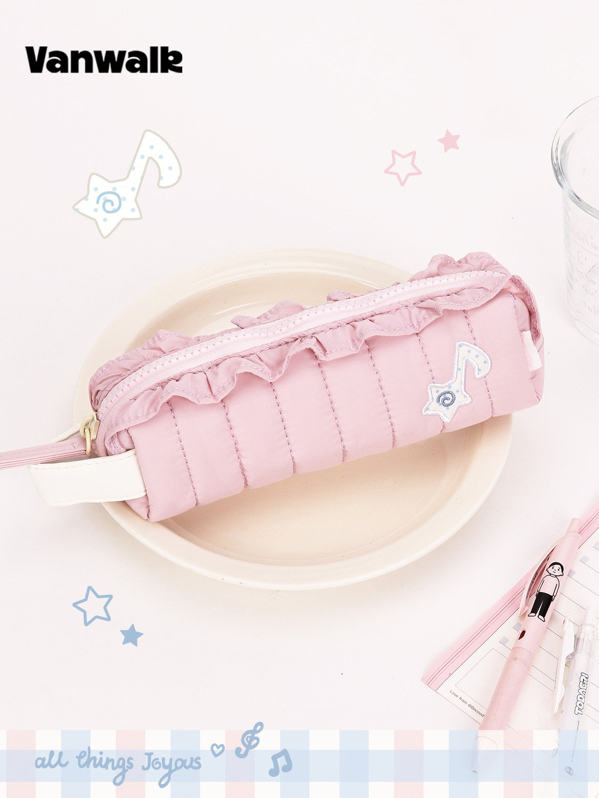 Ruffle Handle Pencil Case
