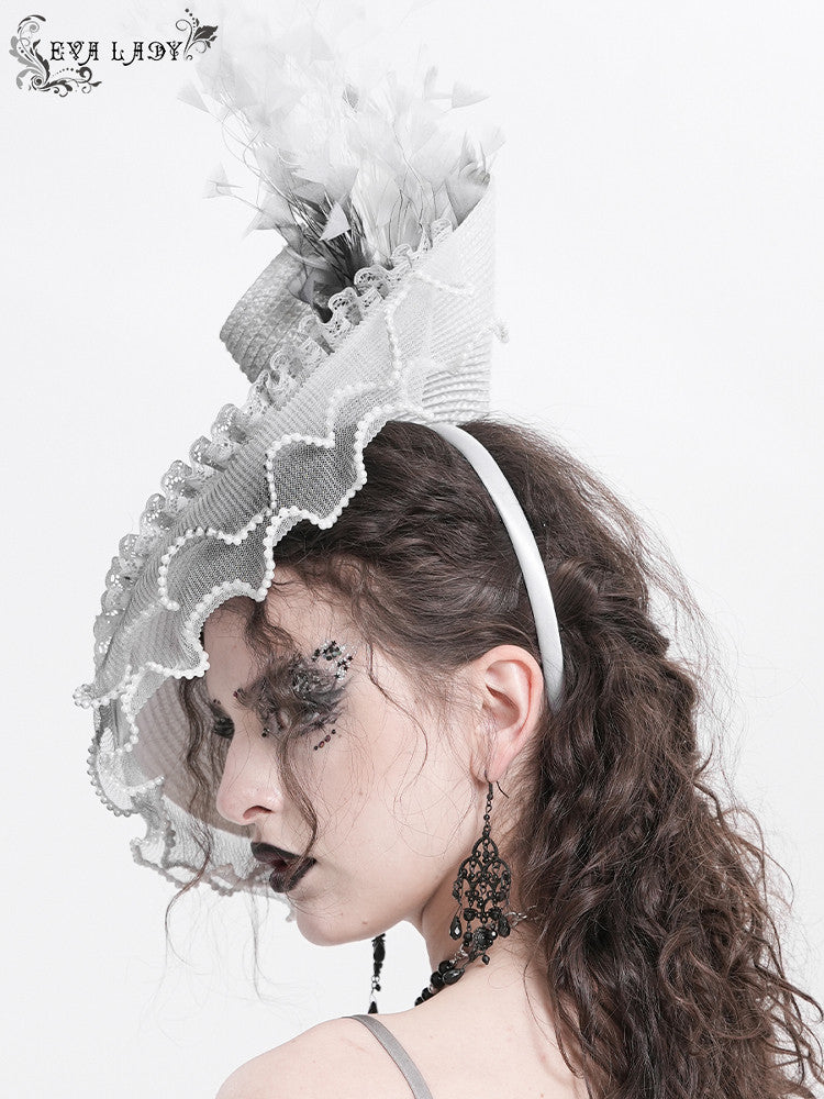 Feather Flower Fascinator Headband - DF10GG