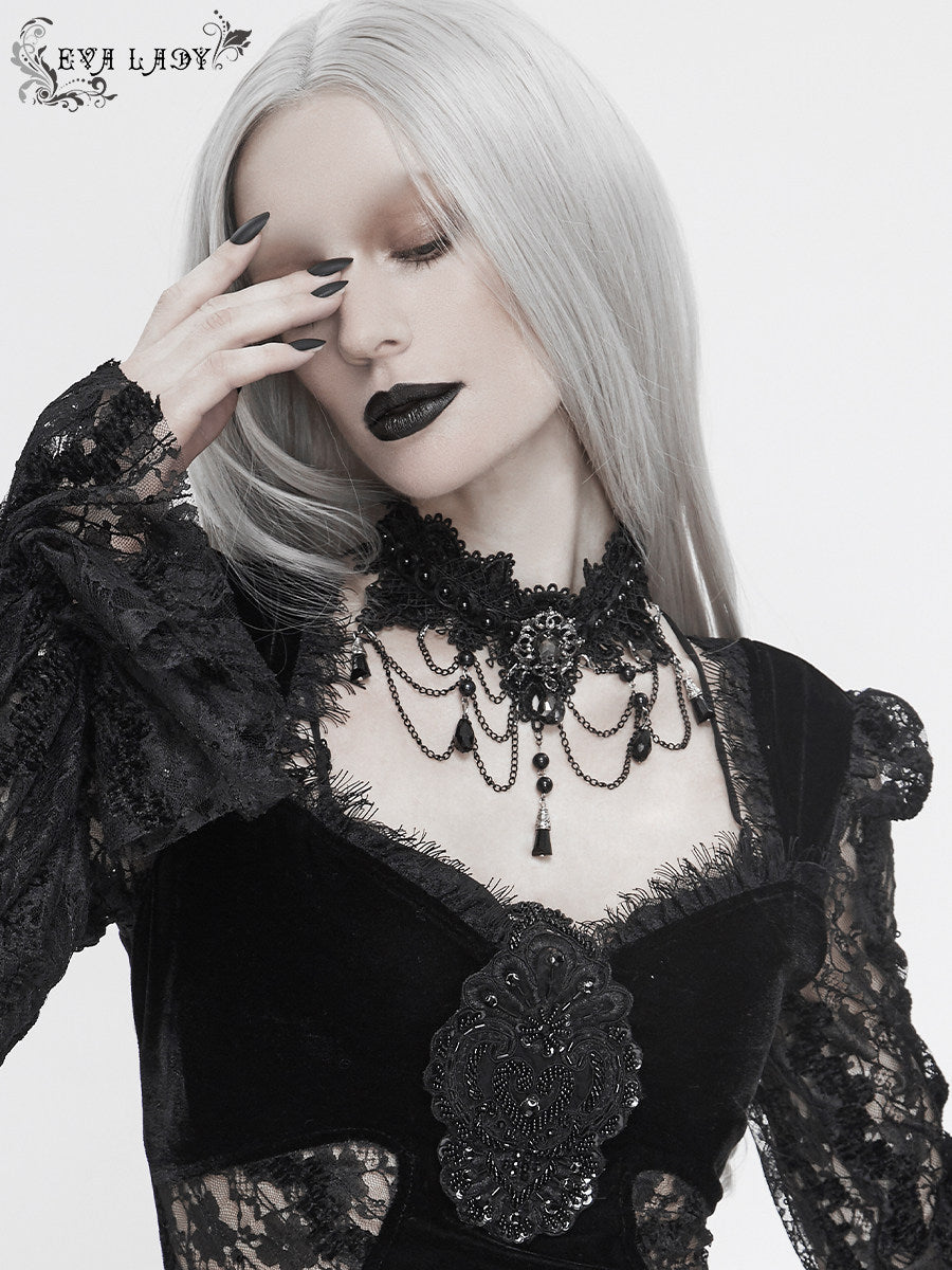 Spiderweb Gothic Choker - DF09CC