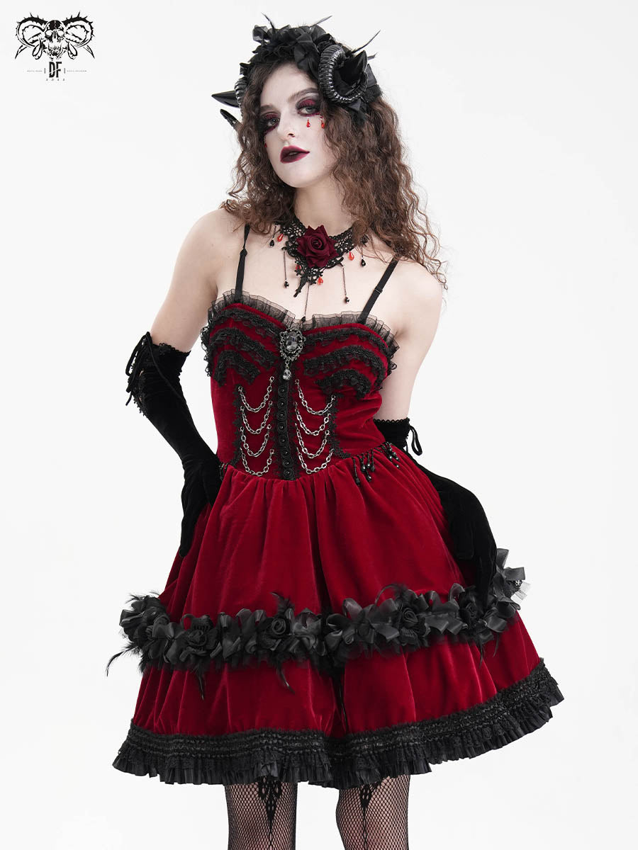 Strappy Lolita Mini Dress - DF15HM