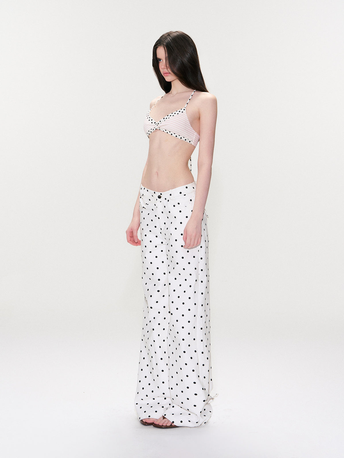 Polka Dot Wide-Leg Pants - TNM07IJ
