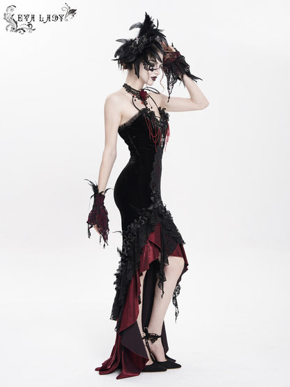 Beaded Train Mermaid Dress - DF06IX