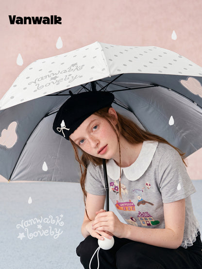 Angel Print Folding Umbrella