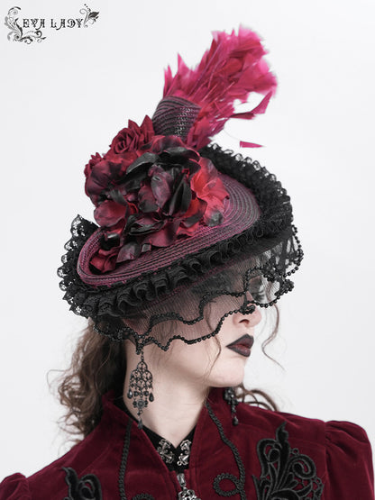 Feather Flower Fascinator Headband - DF10GG