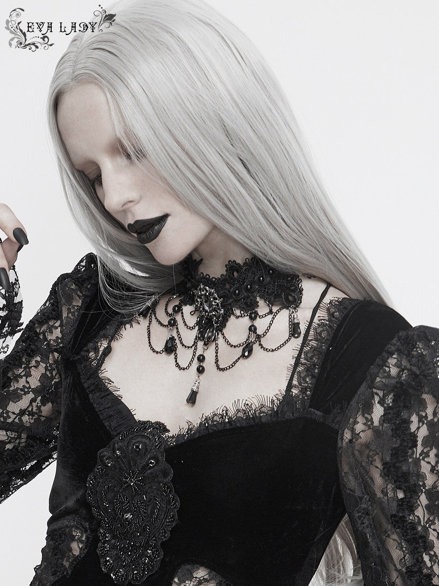 Spiderweb Gothic Choker - DF09CC