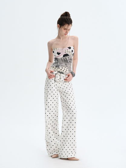 Polka Dot Wide-Leg Pants - TNM07IJ