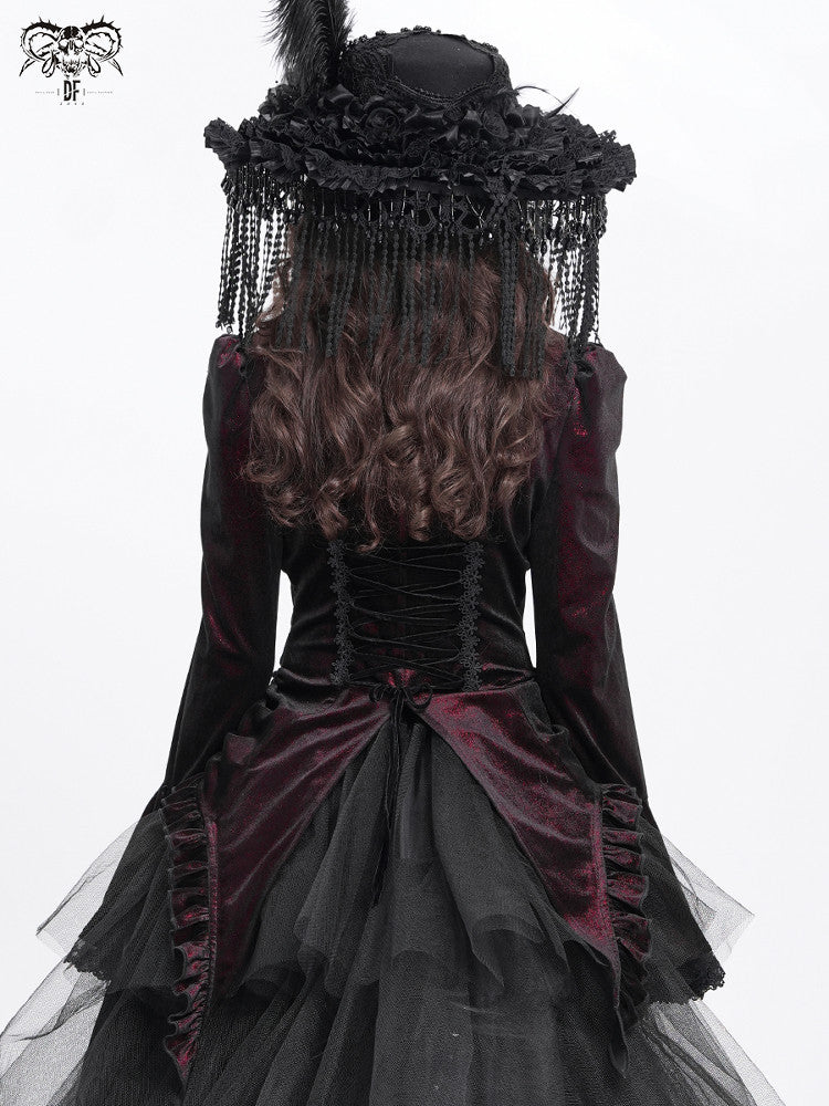 Velvet Tailcoat Gothic Blouse - DF03CB