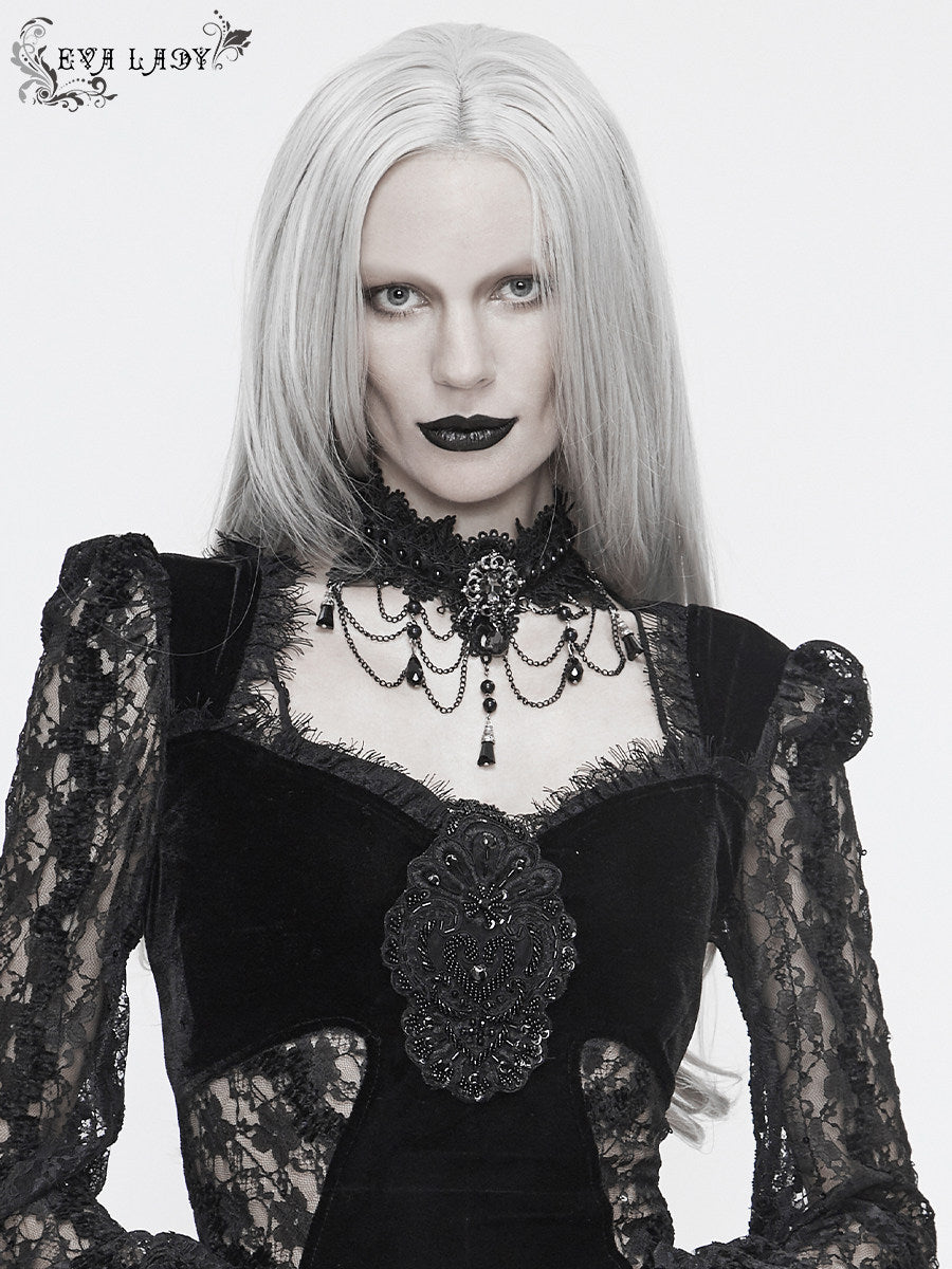 Spiderweb Gothic Choker - DF09CC