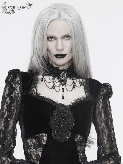 Spiderweb Gothic Choker - DF09CC