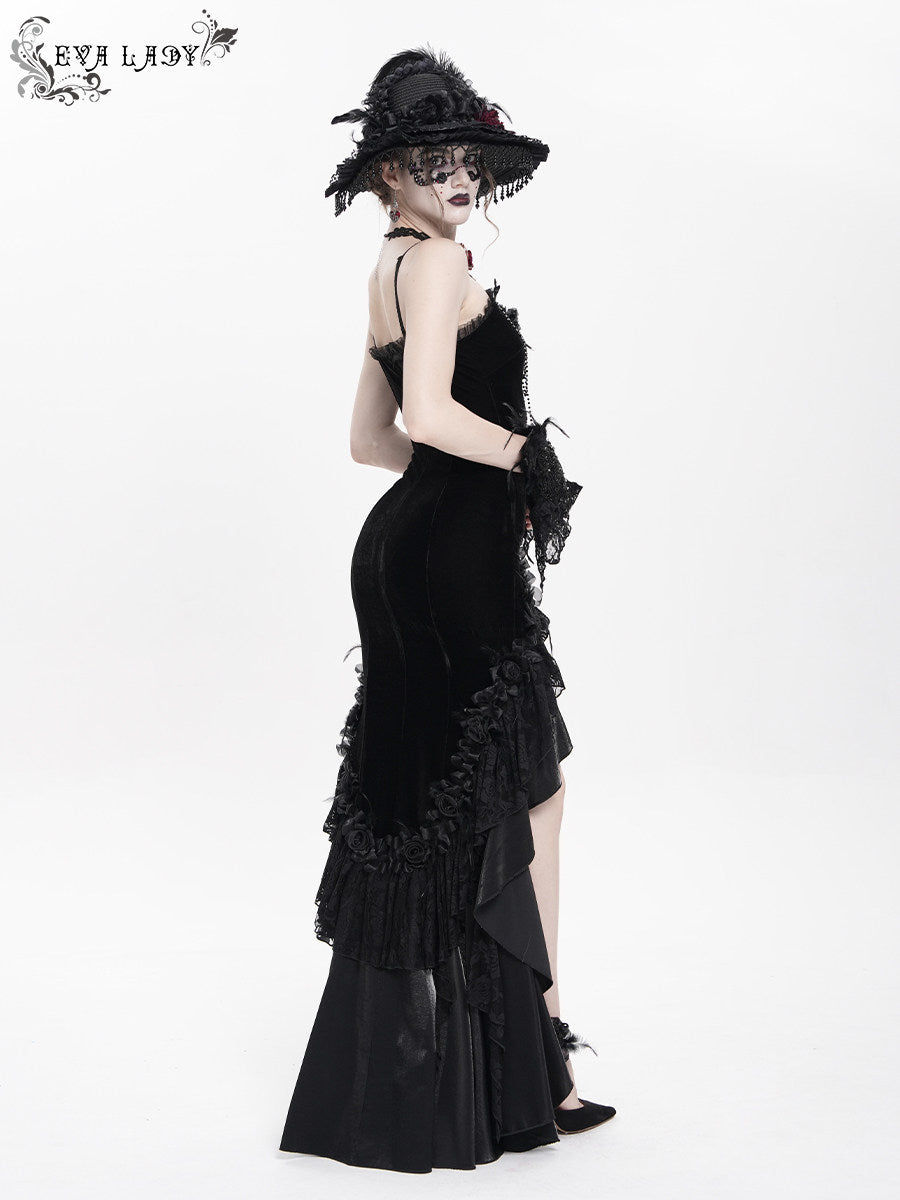 Beaded Train Mermaid Dress - DF06IX