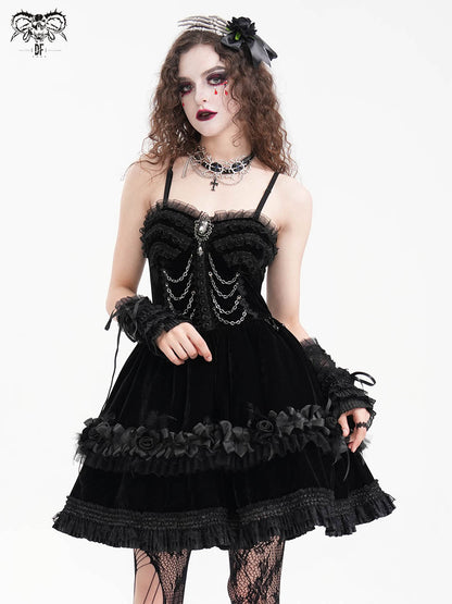 Strappy Lolita Mini Dress - DF15HM