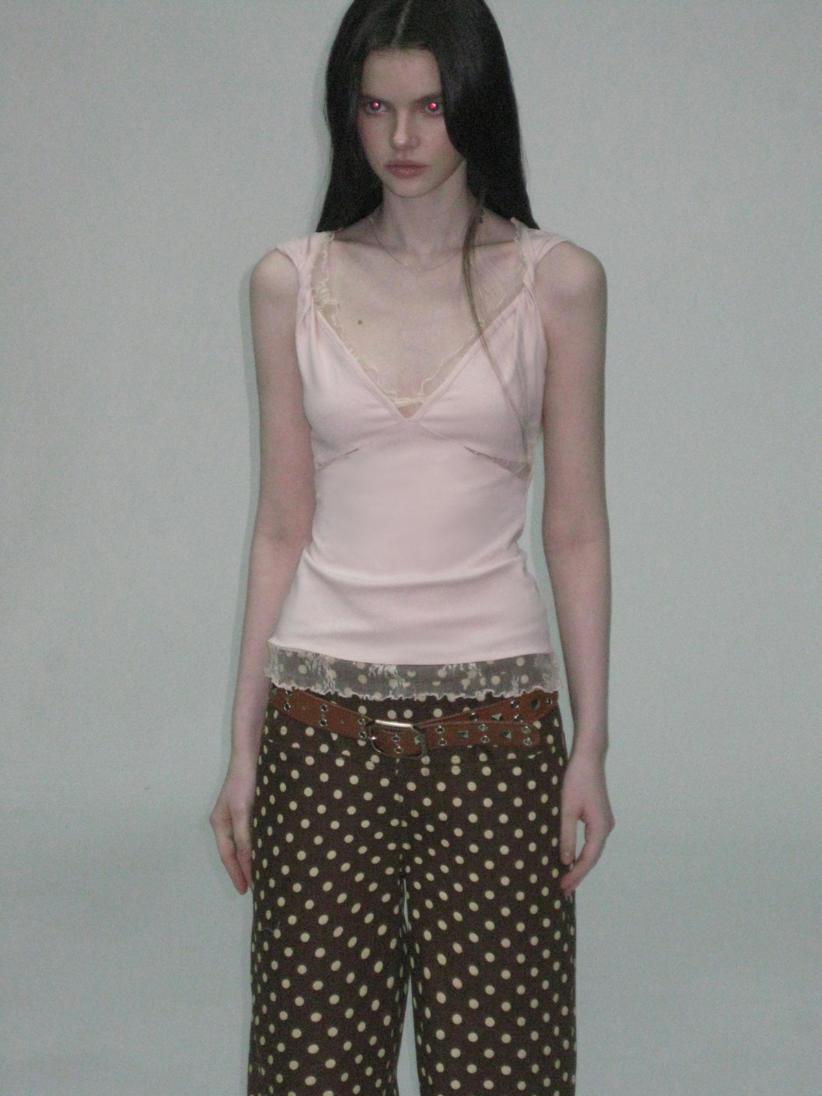 Lace Trim Layered Top