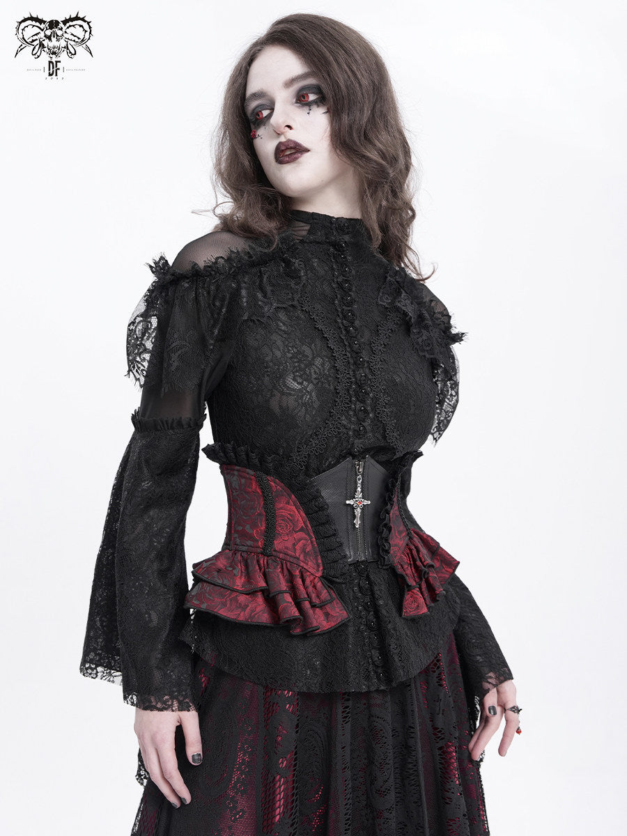 Rose Jacquard Corset Belt - DF04HP
